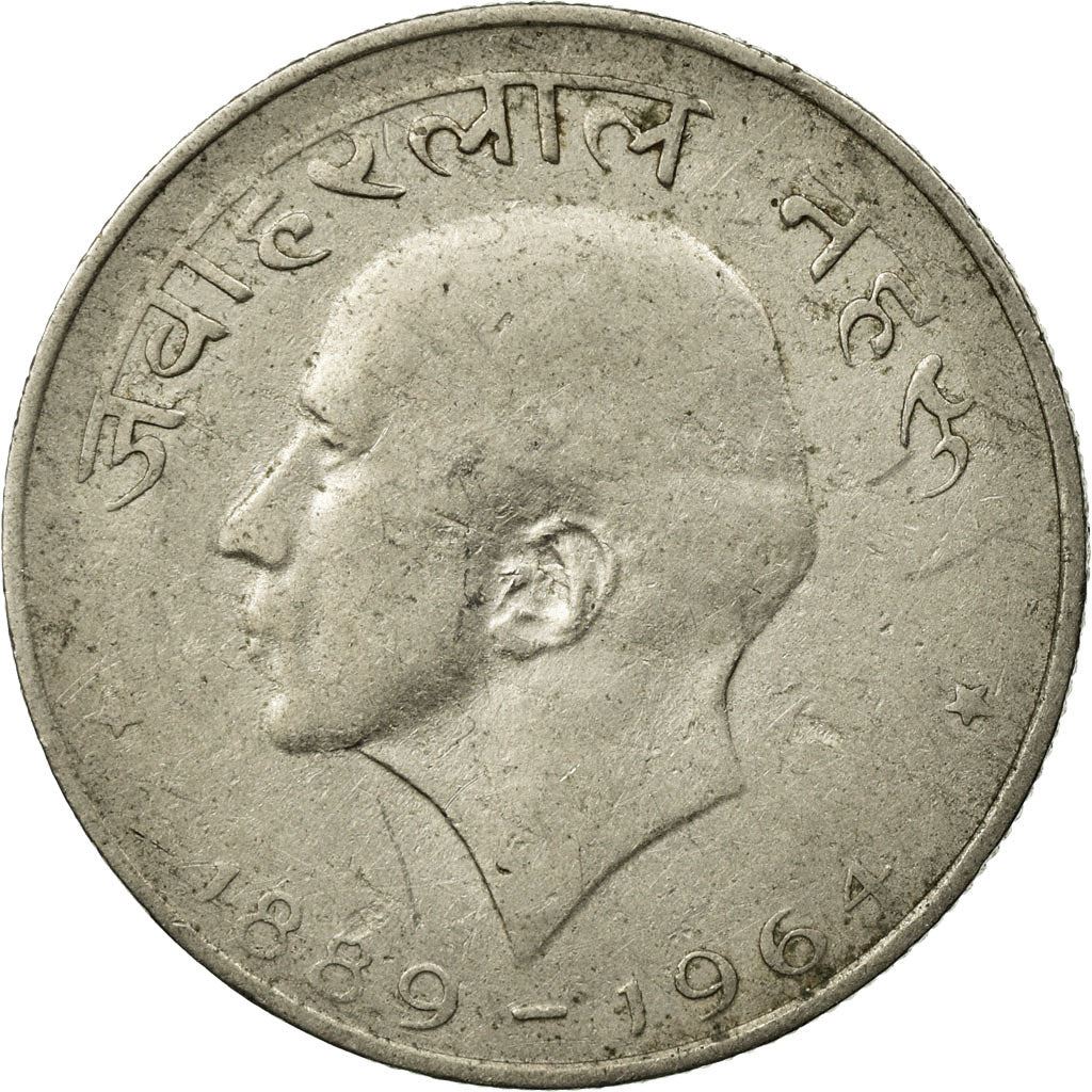 India | 50 Paise Coin | Jawaharlal Nehru | Km:57 | 1964