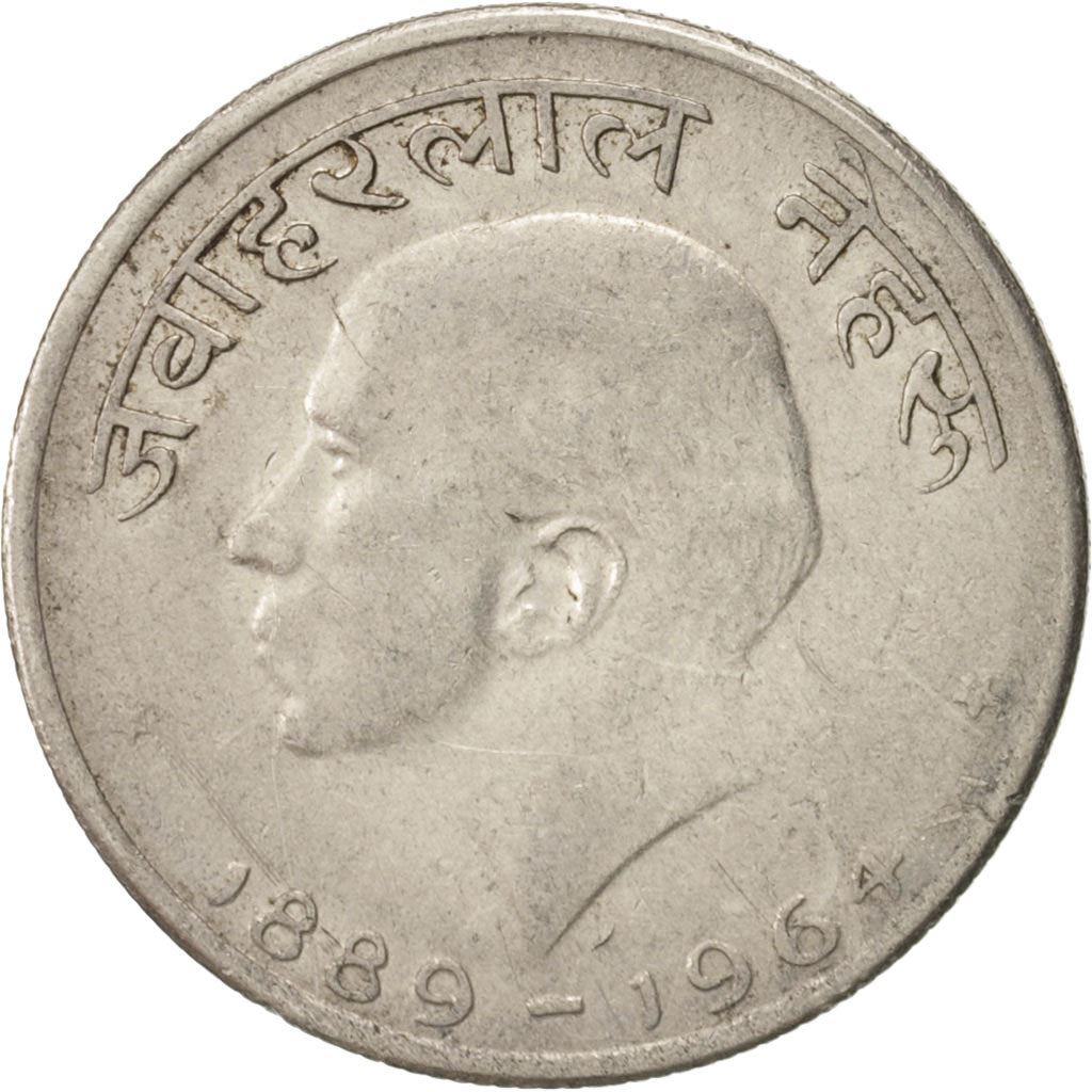 India | 50 Paise Coin | Jawaharlal Nehru | Km:57 | 1964