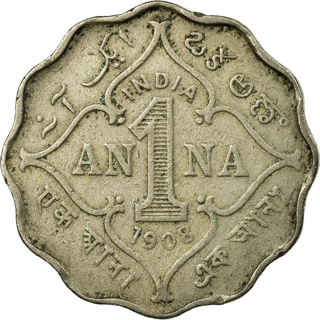 India - British | 1 Anna Coin | King Edward VII | Km:504 | 1906 - 1910