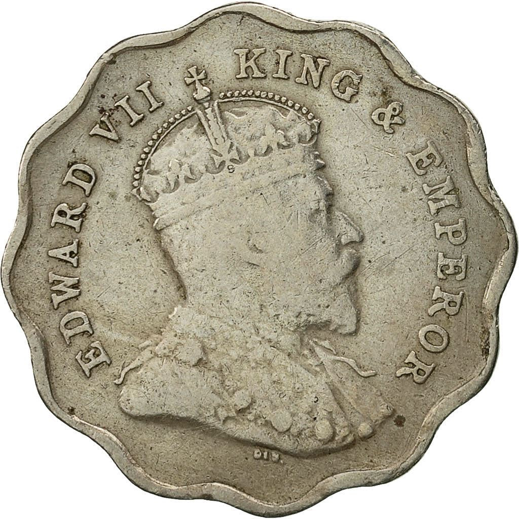 India - British | 1 Anna Coin | King Edward VII | Km:504 | 1906 - 1910