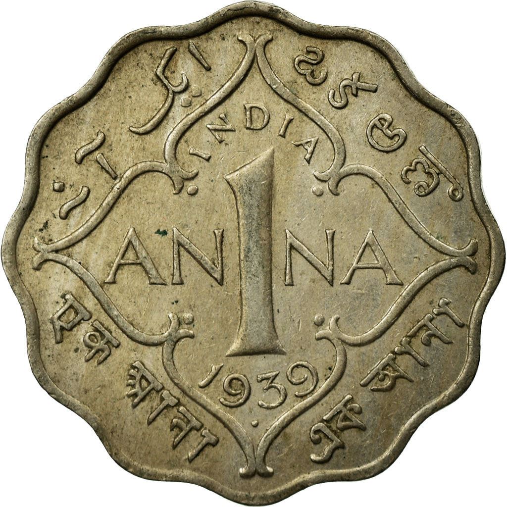 India - British | 1 Anna Coin | King George VI | Km:536 | 1938 - 1940