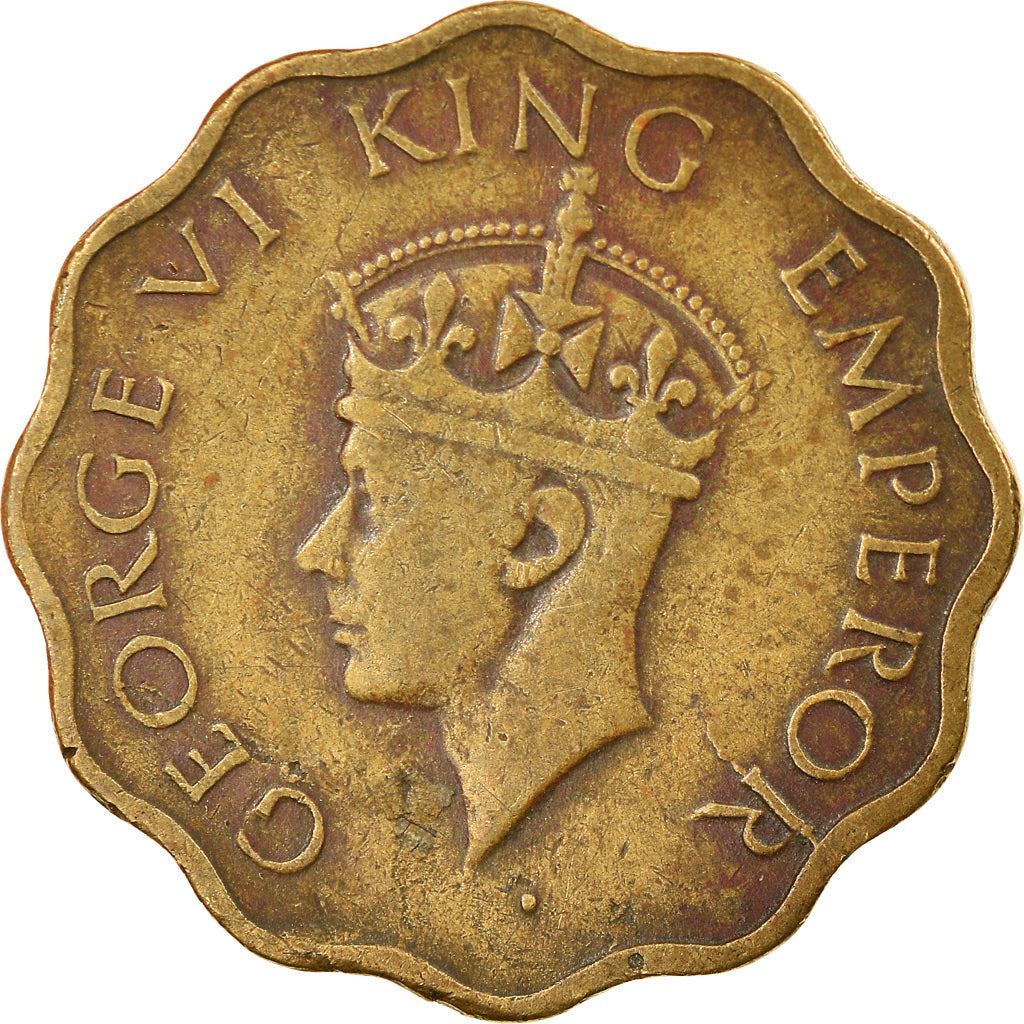 India - British | 1 Anna Coin | King George VI | Km:537A | 1942 - 1944