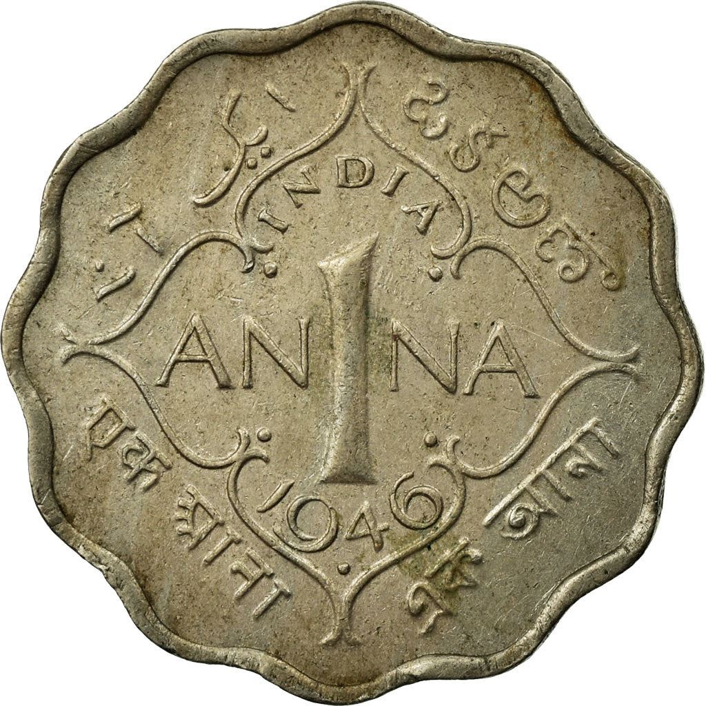 India - British | 1 Anna Coin | King George VI | Km:538 | 1946 - 1947