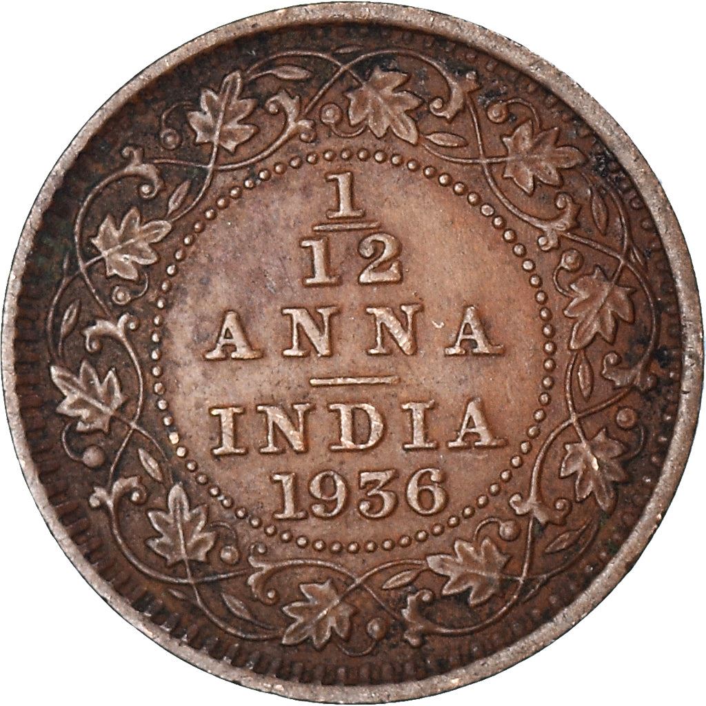 India - British | 1/12 Anna Coin | King George V | Km:509 | 1912 - 1936