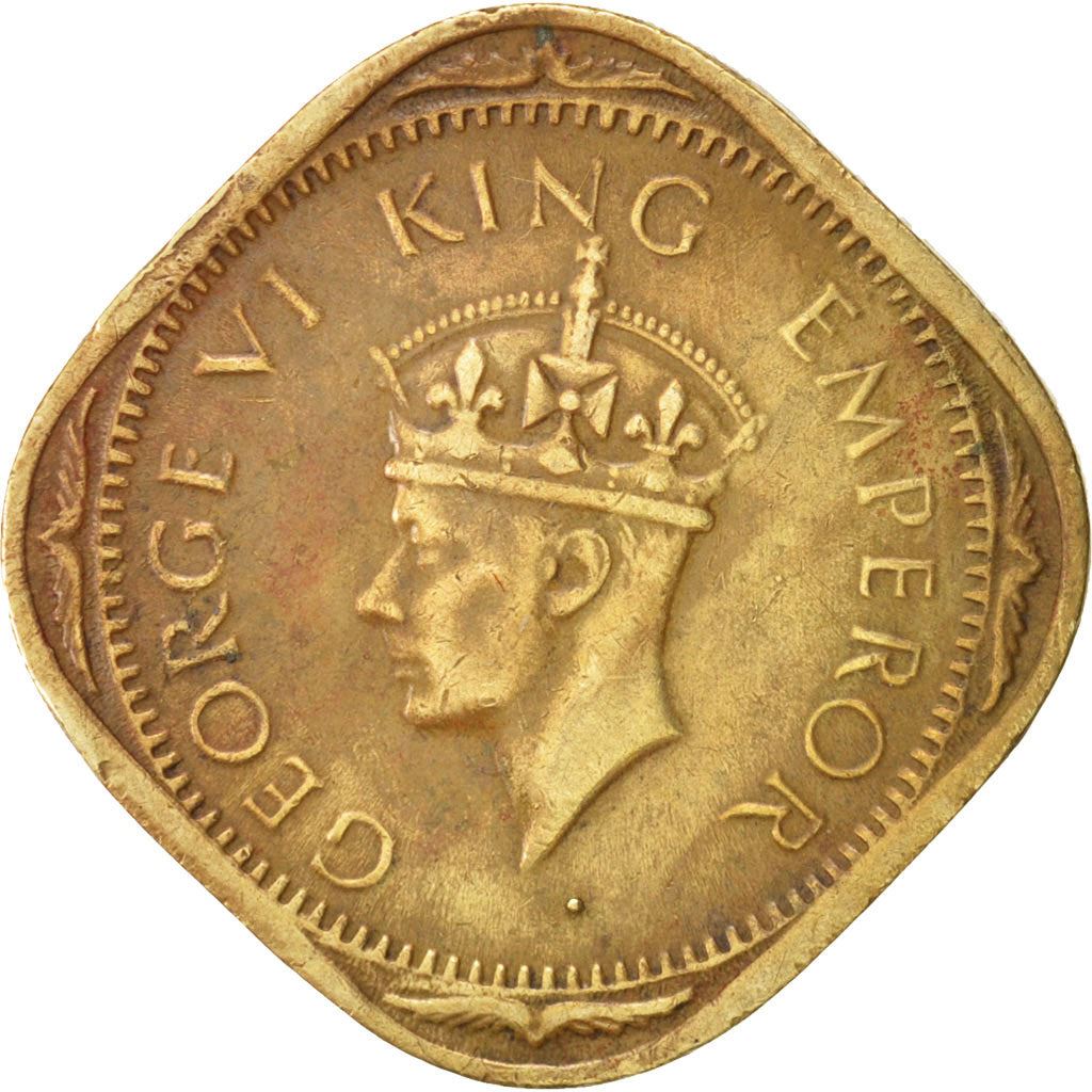 India - British | 2 Annas Coin | King George VI | Km:541A | 1942 - 1944