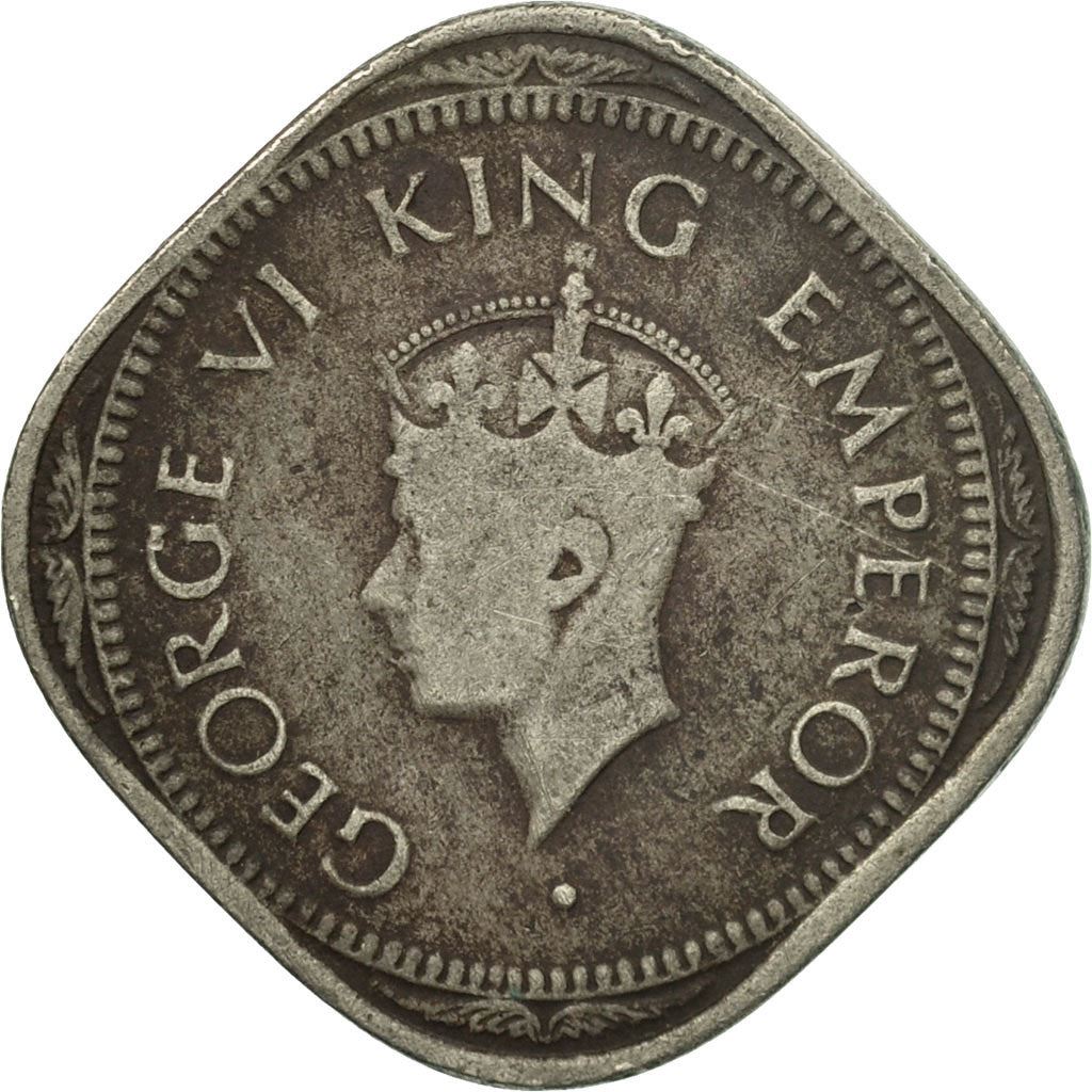 India - British | 2 Annas Coin | King George VI | Km:542 | 1946 - 1947