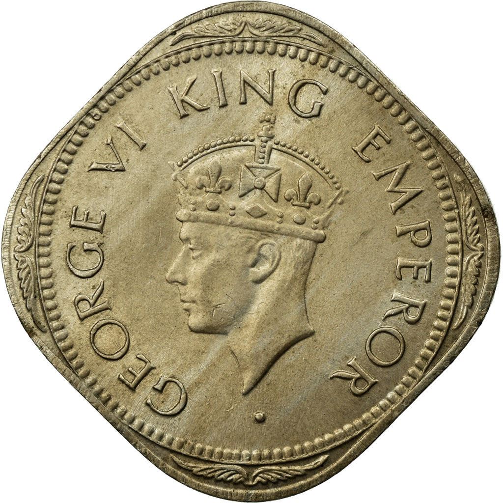 India - British | 2 Annas Coin | King George VI | Km:542 | 1946 - 1947