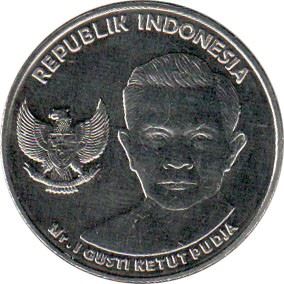 Indonesia 1000 Rupiah I Gusti Ketut Pudja Coin KM74 2016