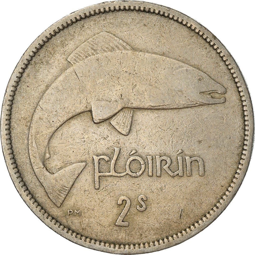 Ireland Coin Irish 1 Floirin | Salmon | Harp | KM15a | 1951 - 1968