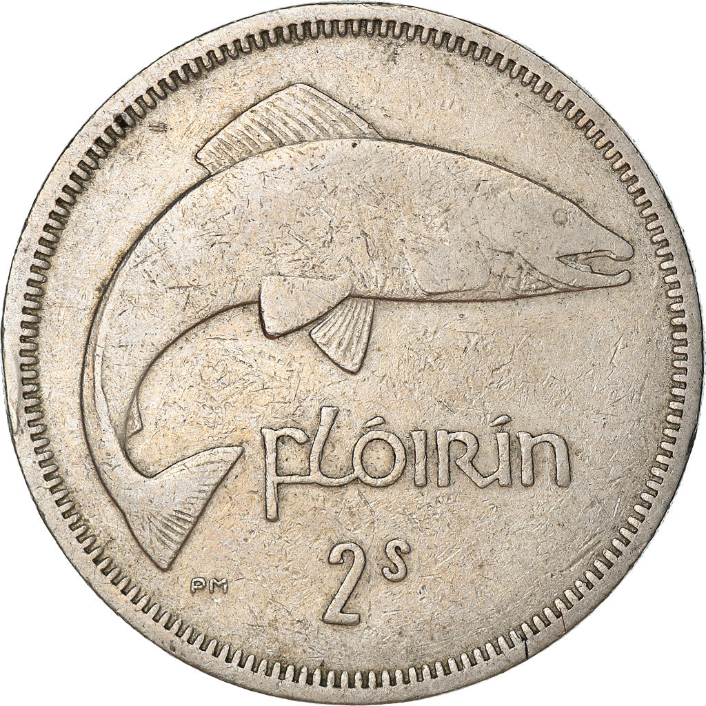 Ireland Coin Irish 1 Floirin | Salmon | Harp | KM15a | 1951 - 1968