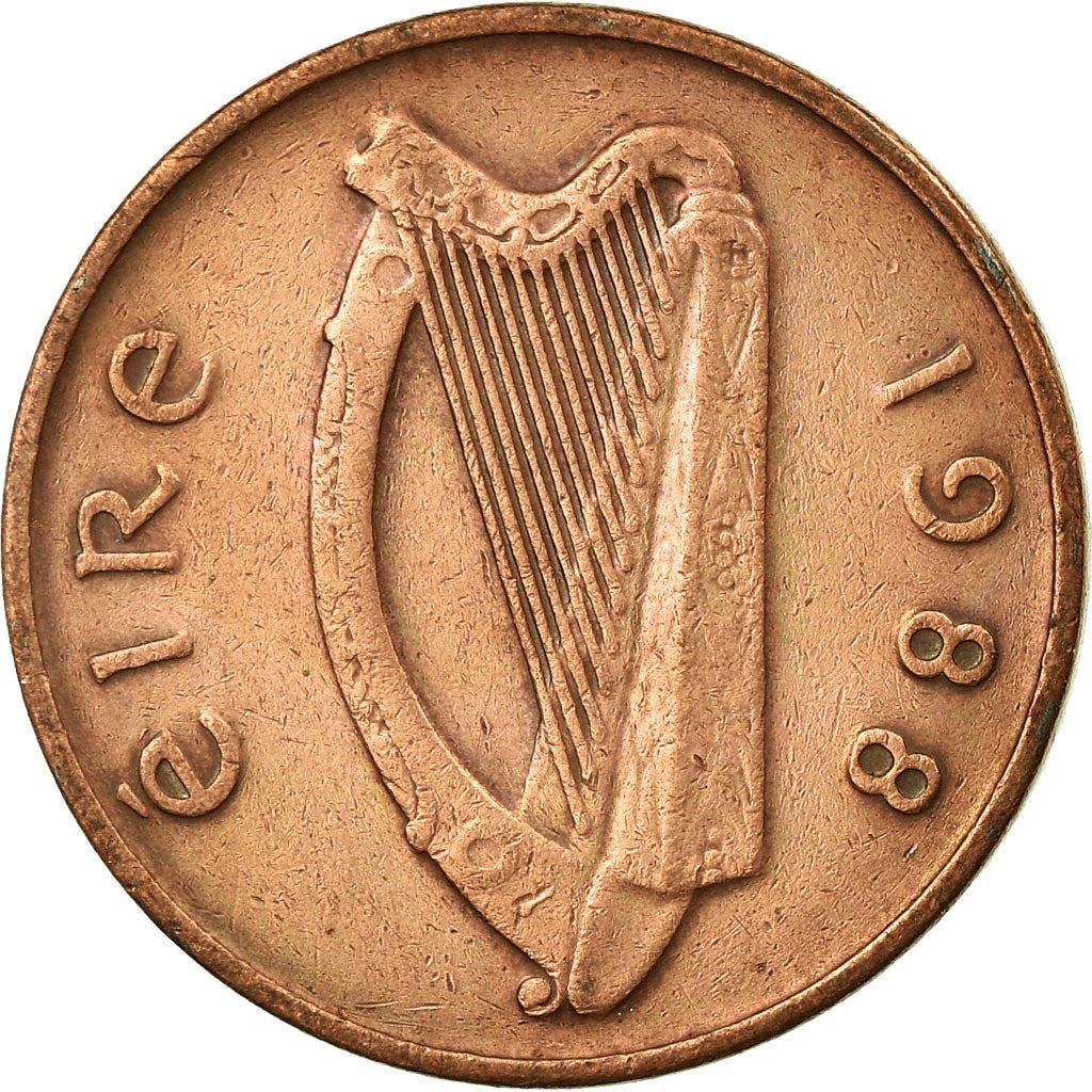 Ireland Coin Irish 1 Penny | Harp | Book of Kells | KM20a | 1988 - 2000