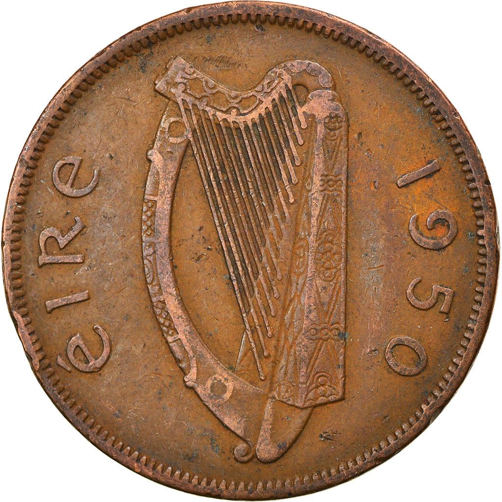 Ireland Coin Irish 1 Pingin | Harp | Hen | Chick | KM11 | 1938 - 1968