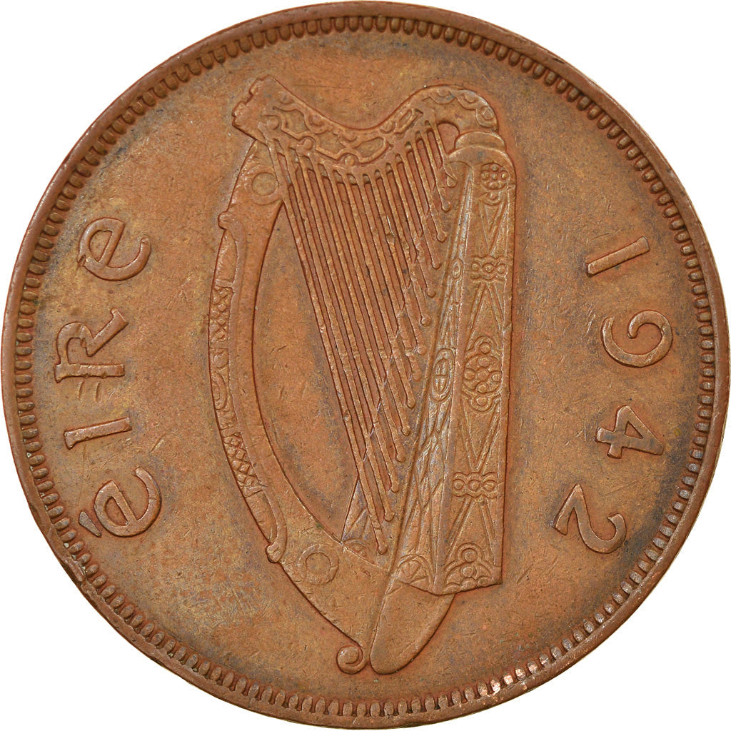 Ireland Coin Irish 1 Pingin | Harp | Hen | Chick | KM11 | 1938 - 1968