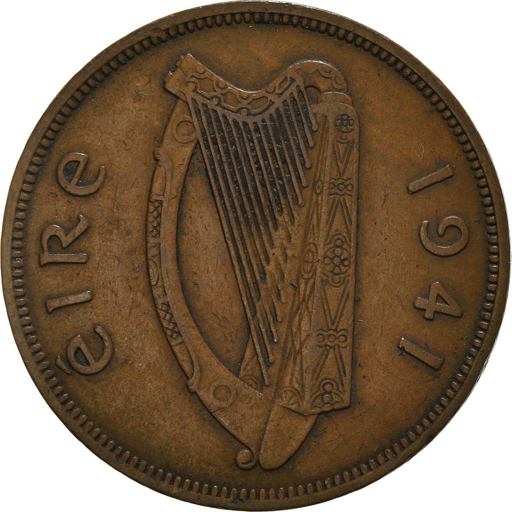 Ireland Coin Irish 1 Pingin | Harp | Hen | Chick | KM11 | 1938 - 1968