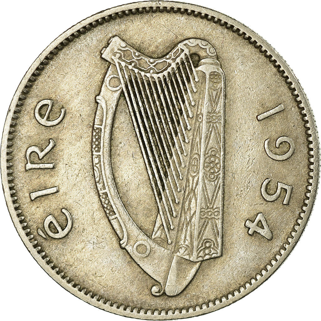 Ireland Coin Irish 1 Scilling | Celtic Harp | Bull | KM14a | 1951 - 1968