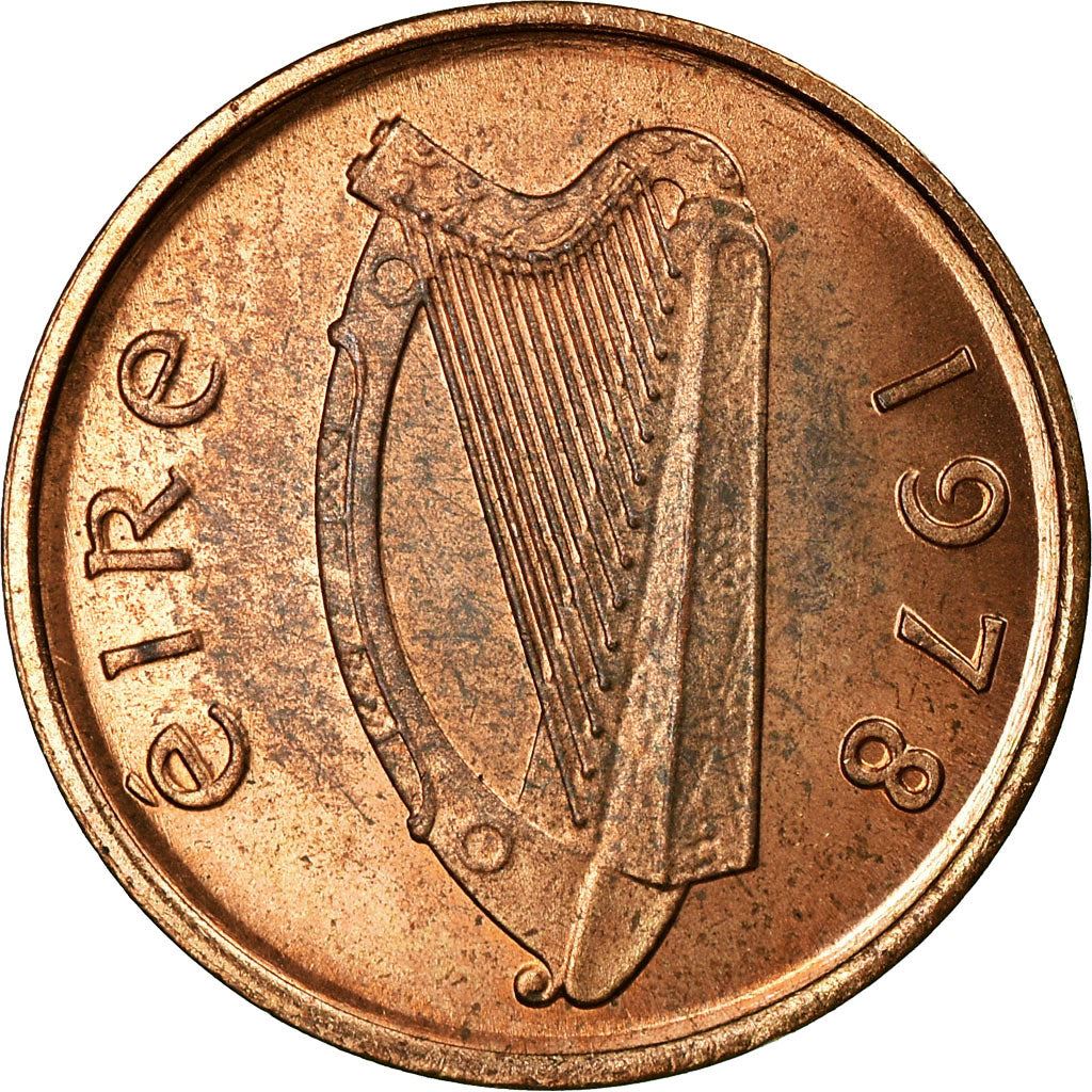 Ireland Coin Irish ½ Penny | Harp | Book of Kells | KM19 | 1971 - 1986