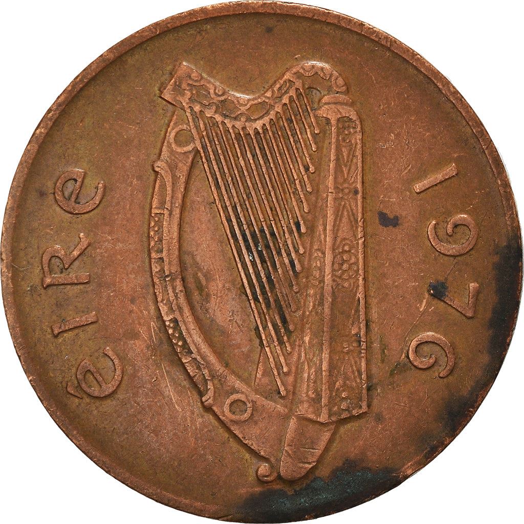 Ireland Coin Irish 2 Pence | Harp | Book of Kells | KM21 | 1971 - 1988