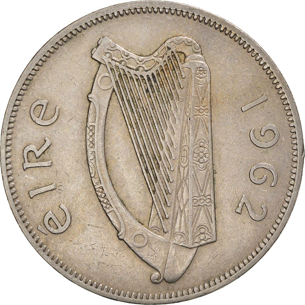 Irish 1/2 Coroin Coin | Celtic Harp | Hunter Horse | KM16a | 1951 - 1967