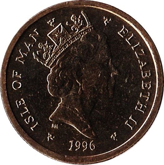 Isle of Man 1 Pound Coin | Queen Elizabeth II | Cricket | KM594 | 1996 - 1997