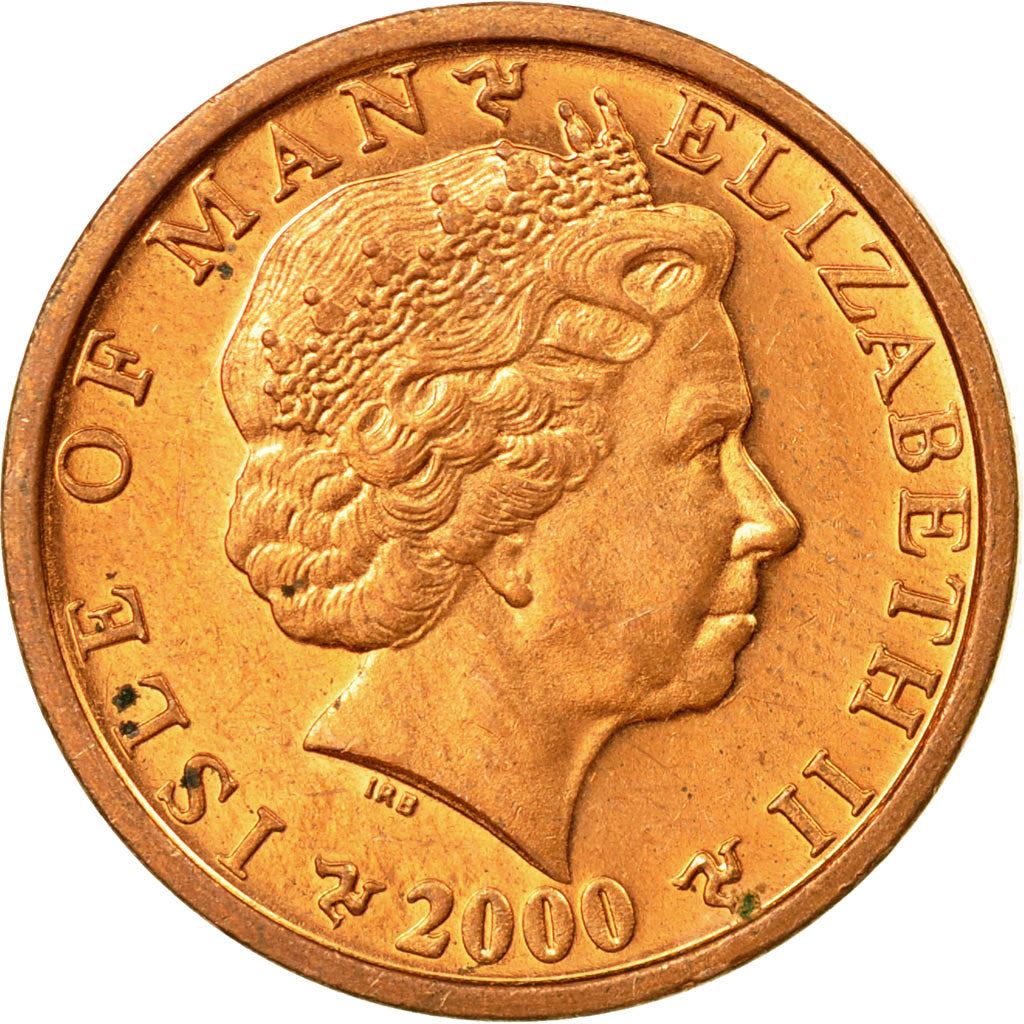 Isle of Man Coin Man 1 Penny | Queen Elizabeth II | Manx Chapel | Keeill | Sanctus Bell | KM1036 | 2000 - 2003