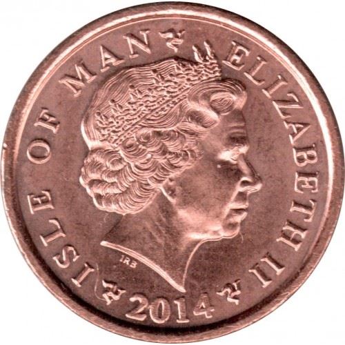 Isle of Man Coin Man 1 Penny | Queen Elizabeth II | Santon War Memorial | KM1253 | 2004 - 2016