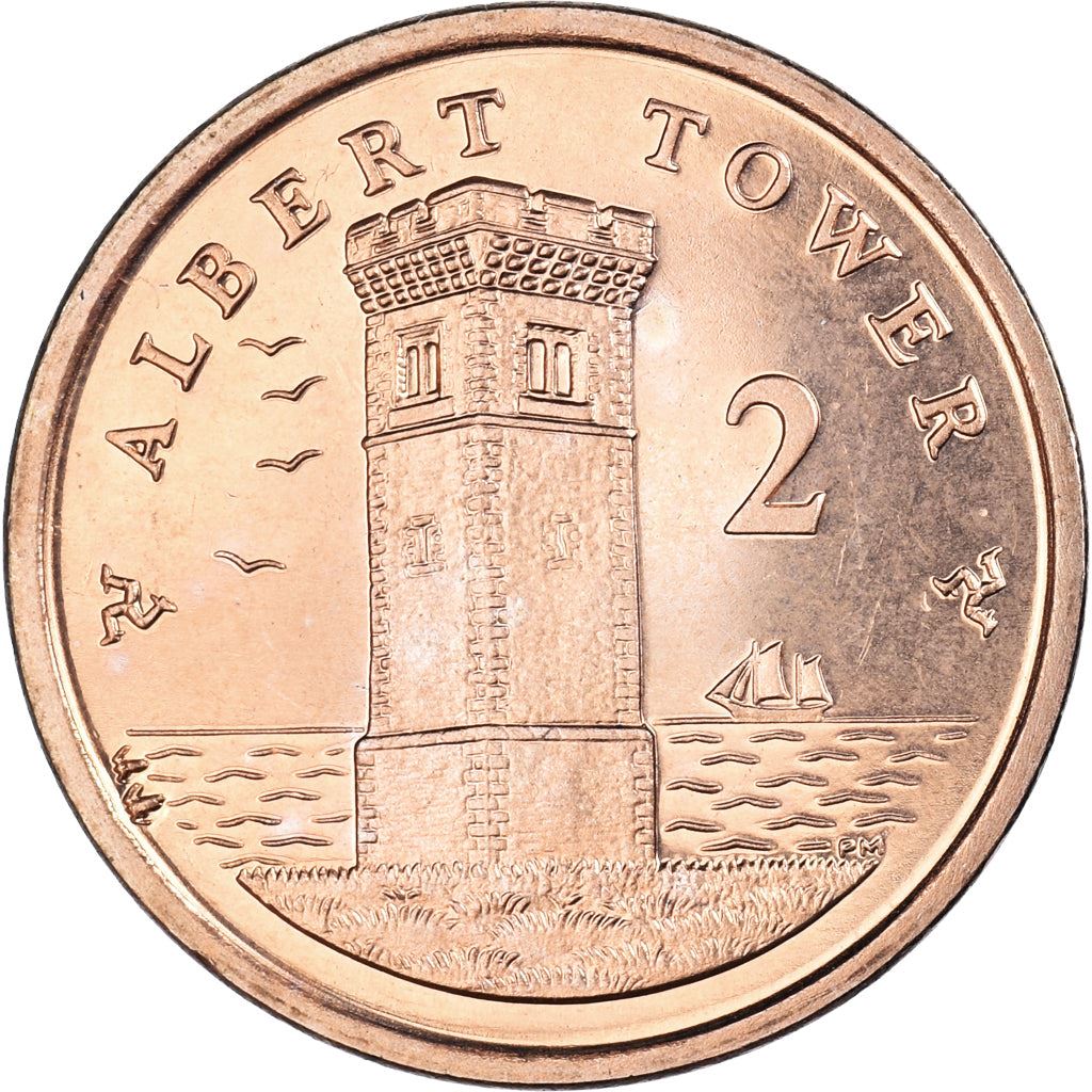 Isle of Man Coin Man 2 Pence | Queen Elizabeth II | Albert Tower | KM1254 | 2004 - 2016