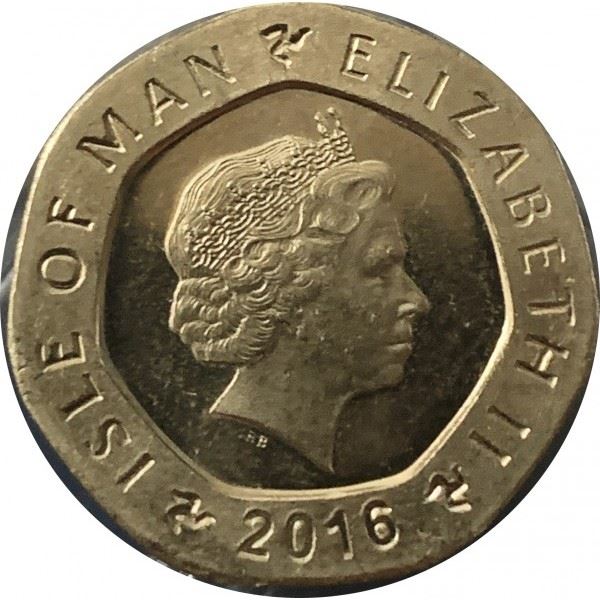 Isle of Man Coin Man 20 Pence | Queen Elizabeth II | Clock | KM1257 | 2004 - 2016