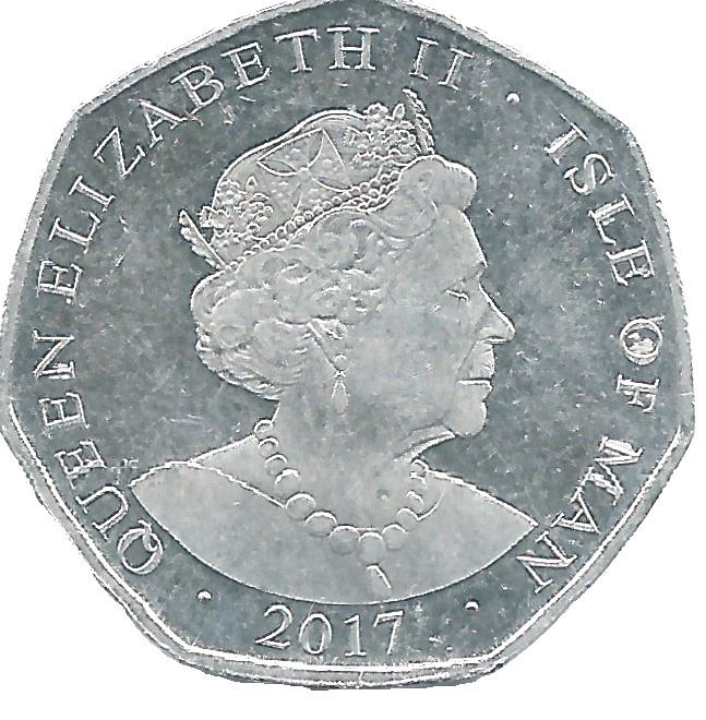 Isle of Man Coin Man 50 Pence | Queen Elizabeth II | Manx Loaghtan | Sheep | KM | 2017 - 2021