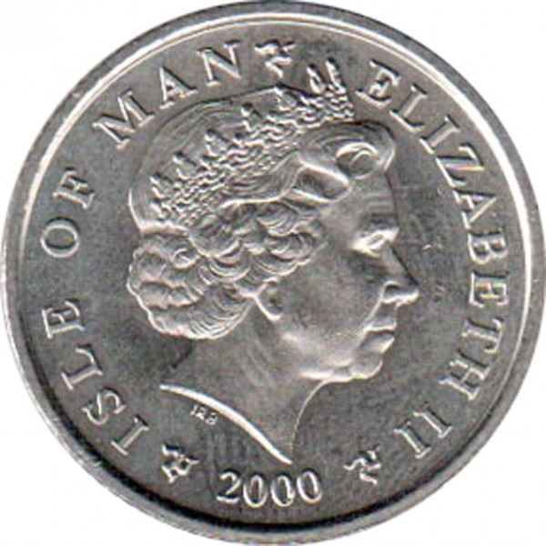 Isle of Man Coin Manx 10 Pence | Queen Elizabeth II | Cathedral Ruins | KM1039 | 2000 - 2003