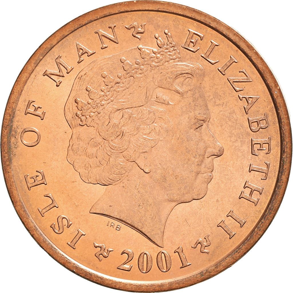 Isle of Man Coin Manx 2 Pence | Queen Elizabeth II | Lugger Fishing Boat | KM1037 | 2000 - 2003