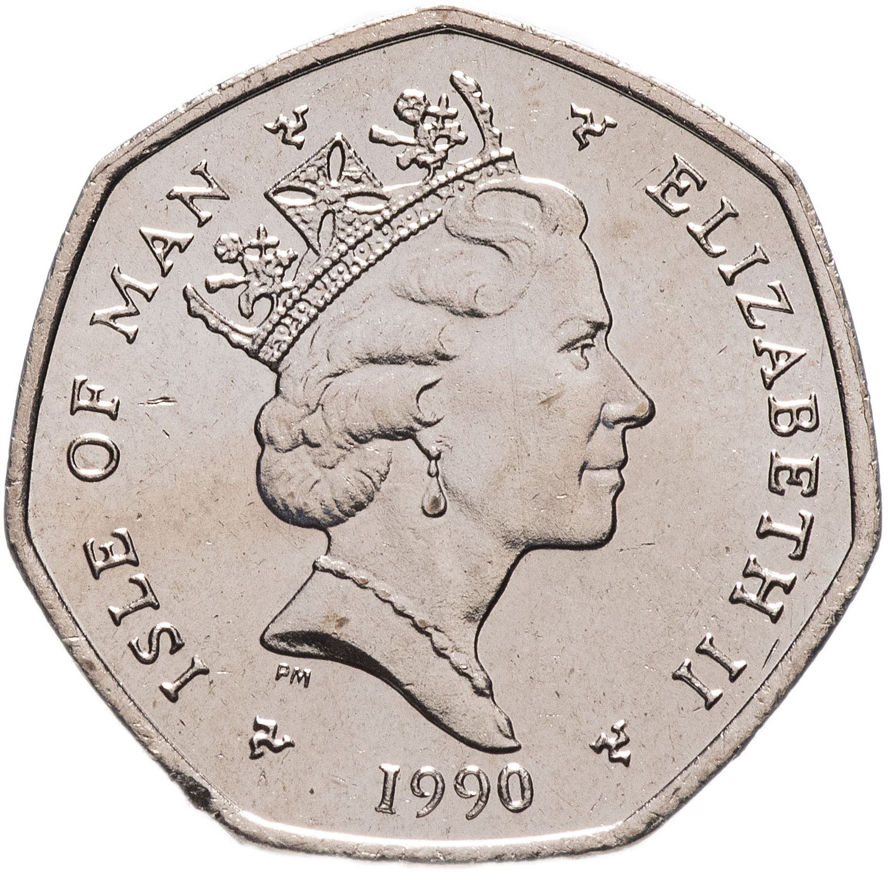 Isle of Man Coin Manx 20 Pence | Queen Elizabeth II | Combine Harvester | KM211 | 1988 - 1992