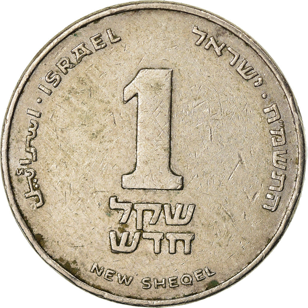 Israel | 1 New Sheqel | Lily | Letters | Yehud | KM160 | 1985 - 1993