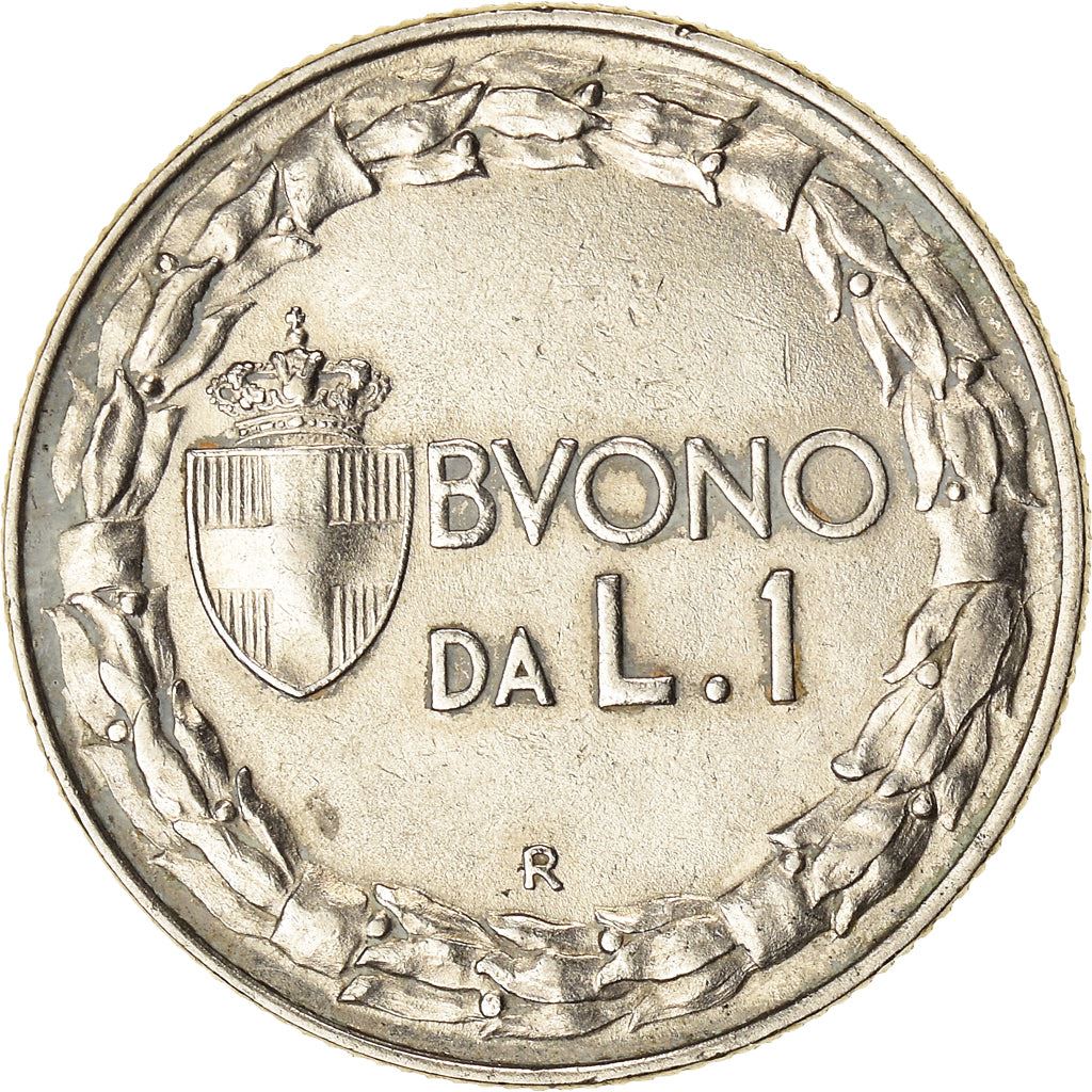 Italy Coin 1 Lira - Vittorio Emanuele III | Libertine | Savoy Shield | Olive | KM62 | 1922 - 1935