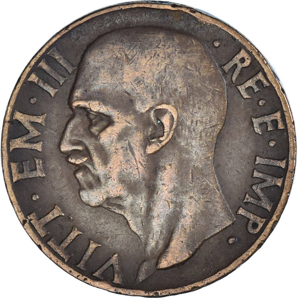 Italy Coin 10 Centesimi - Vittorio Emanuele III | Quadriga | Fasces | Axe | KM74 | 1936 - 1943