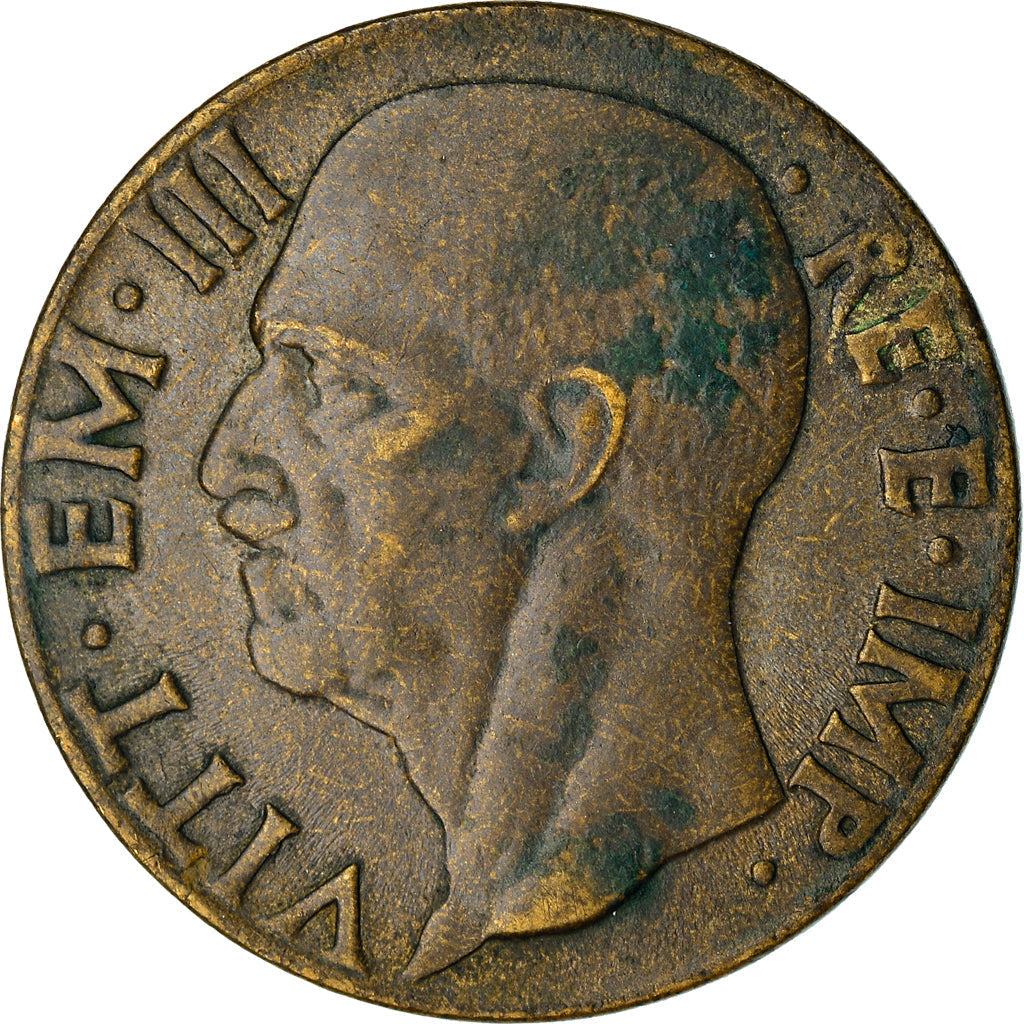 Italy Coin 10 Centesimi - Vittorio Emanuele III | Quadriga | Fasces | Axe | KM74a | 1939 - 1943