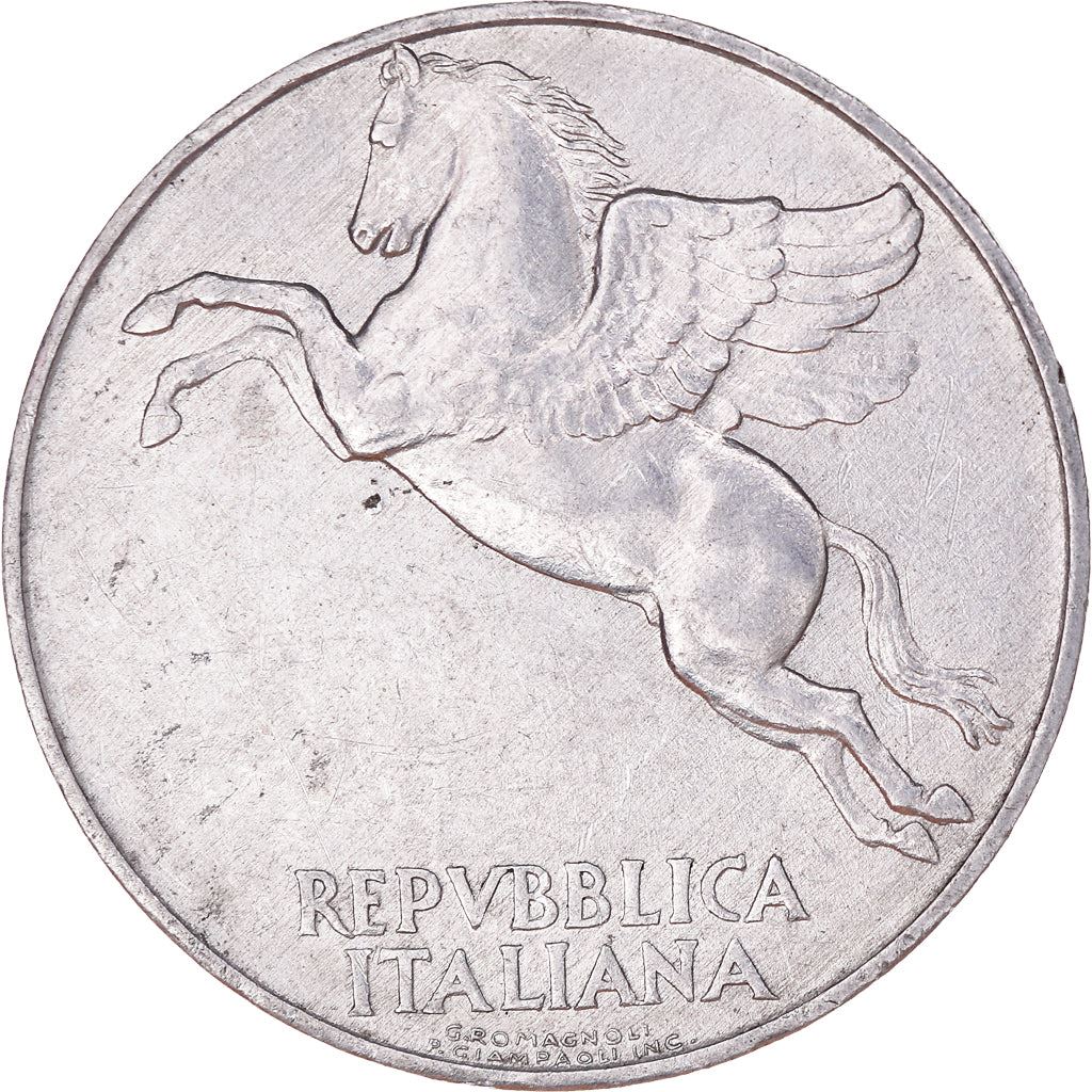 Italy Coin 10 Lire | Flying Pegasus | Olive Branch | Fruit | KM90 | 1946 - 1950