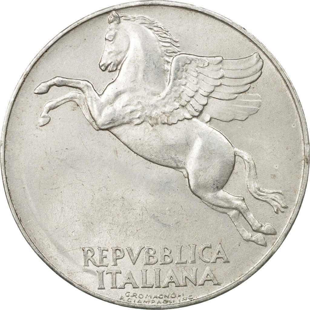 Italy Coin 10 Lire | Flying Pegasus | Olive Branch | Fruit | KM90 | 1946 - 1950