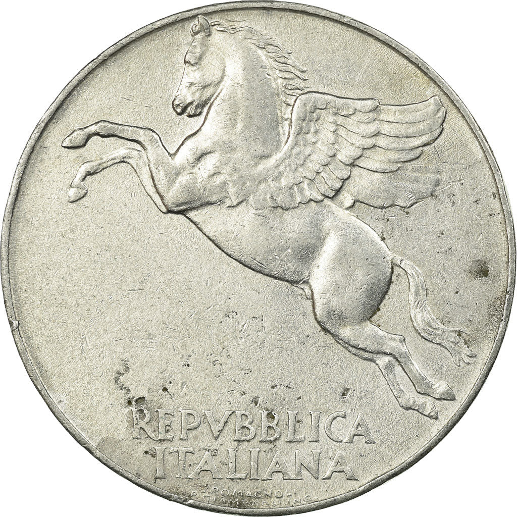 Italy Coin 10 Lire | Flying Pegasus | Olive Branch | Fruit | KM90 | 1946 - 1950