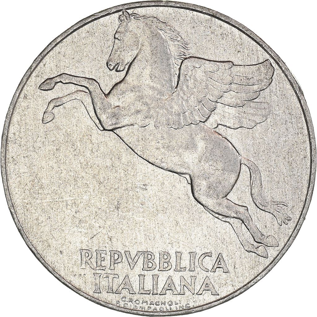 Italy Coin 10 Lire | Flying Pegasus | Olive Branch | Fruit | KM90 | 1946 - 1950