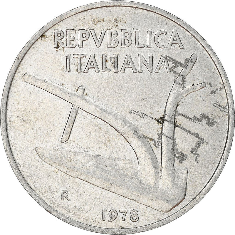 Italy Coin 10 Lire | Plough | Ears of Wheat | KM93 | 1951 - 2001