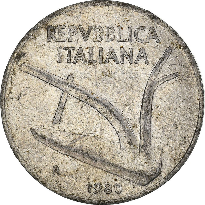 Italy Coin 10 Lire | Plough | Ears of Wheat | KM93 | 1951 - 2001