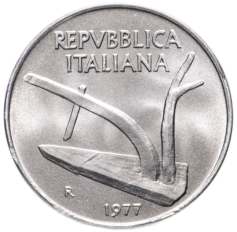 Italy Coin 10 Lire | Plough | Ears of Wheat | KM93 | 1951 - 2001