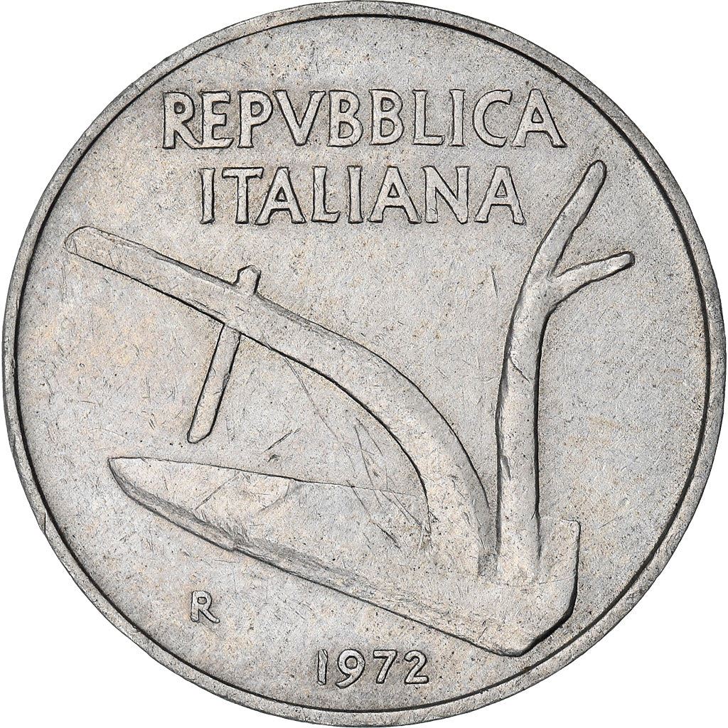 Italy Coin 10 Lire | Plough | Ears of Wheat | KM93 | 1951 - 2001