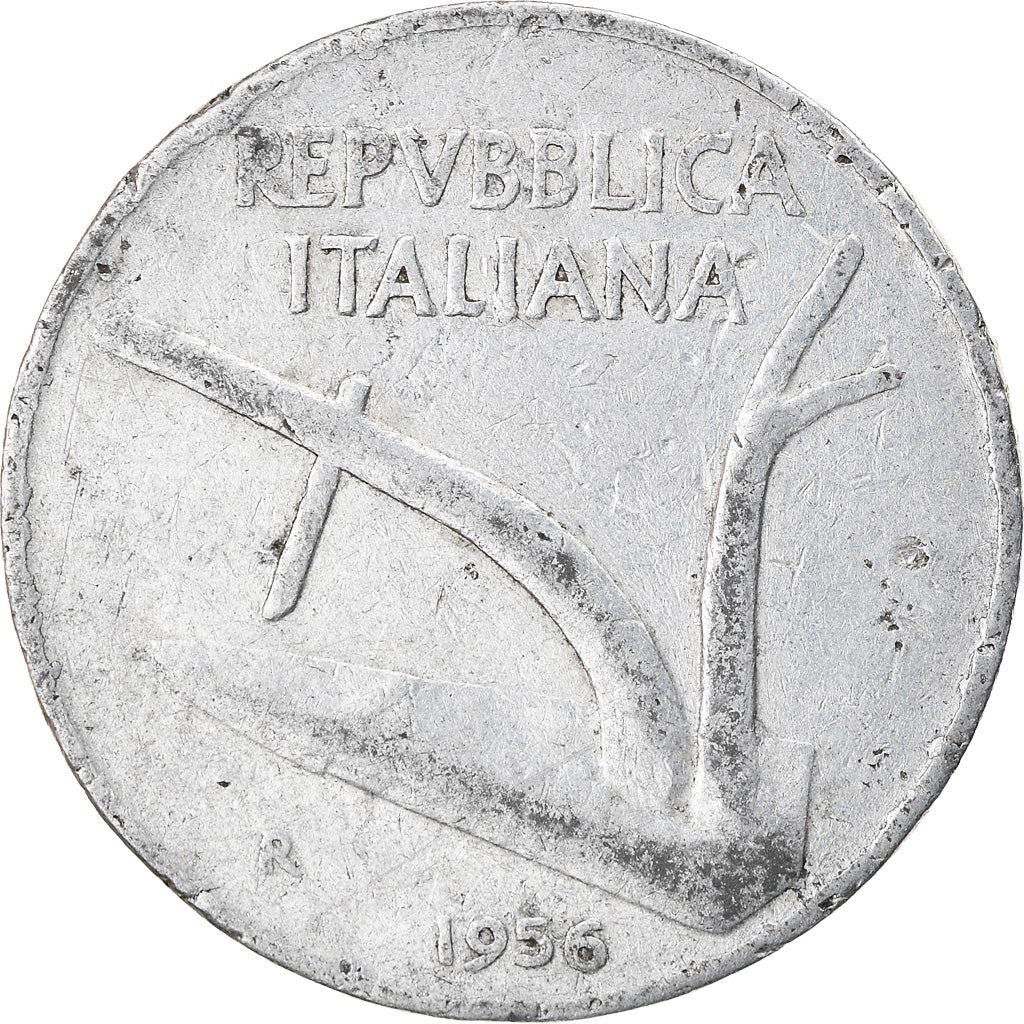 Italy Coin 10 Lire | Plough | Ears of Wheat | KM93 | 1951 - 2001