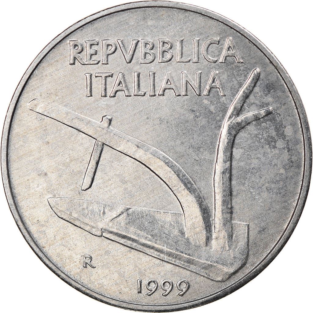 Italy Coin 10 Lire | Plough | Ears of Wheat | KM93 | 1951 - 2001