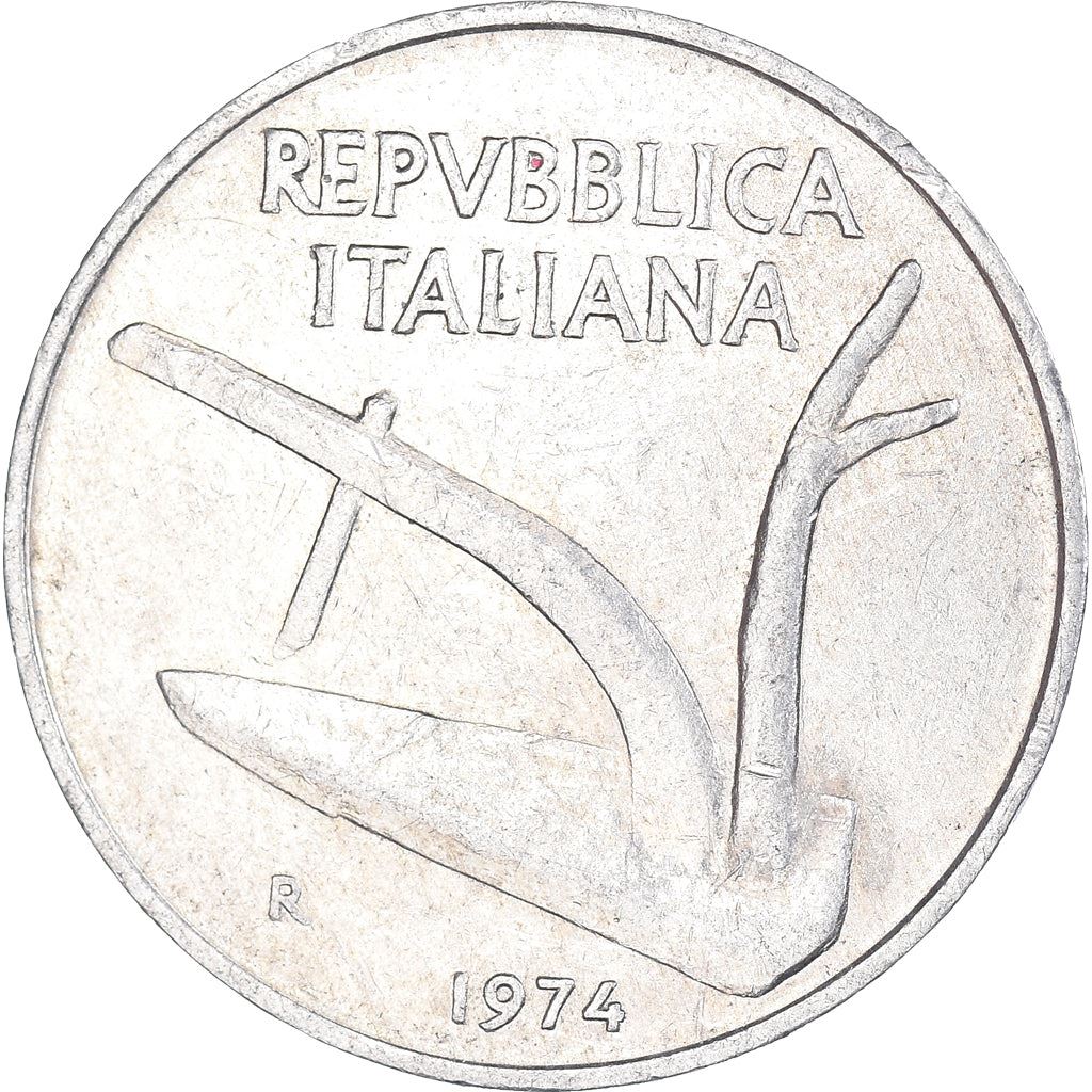 Italy Coin 10 Lire | Plough | Ears of Wheat | KM93 | 1951 - 2001