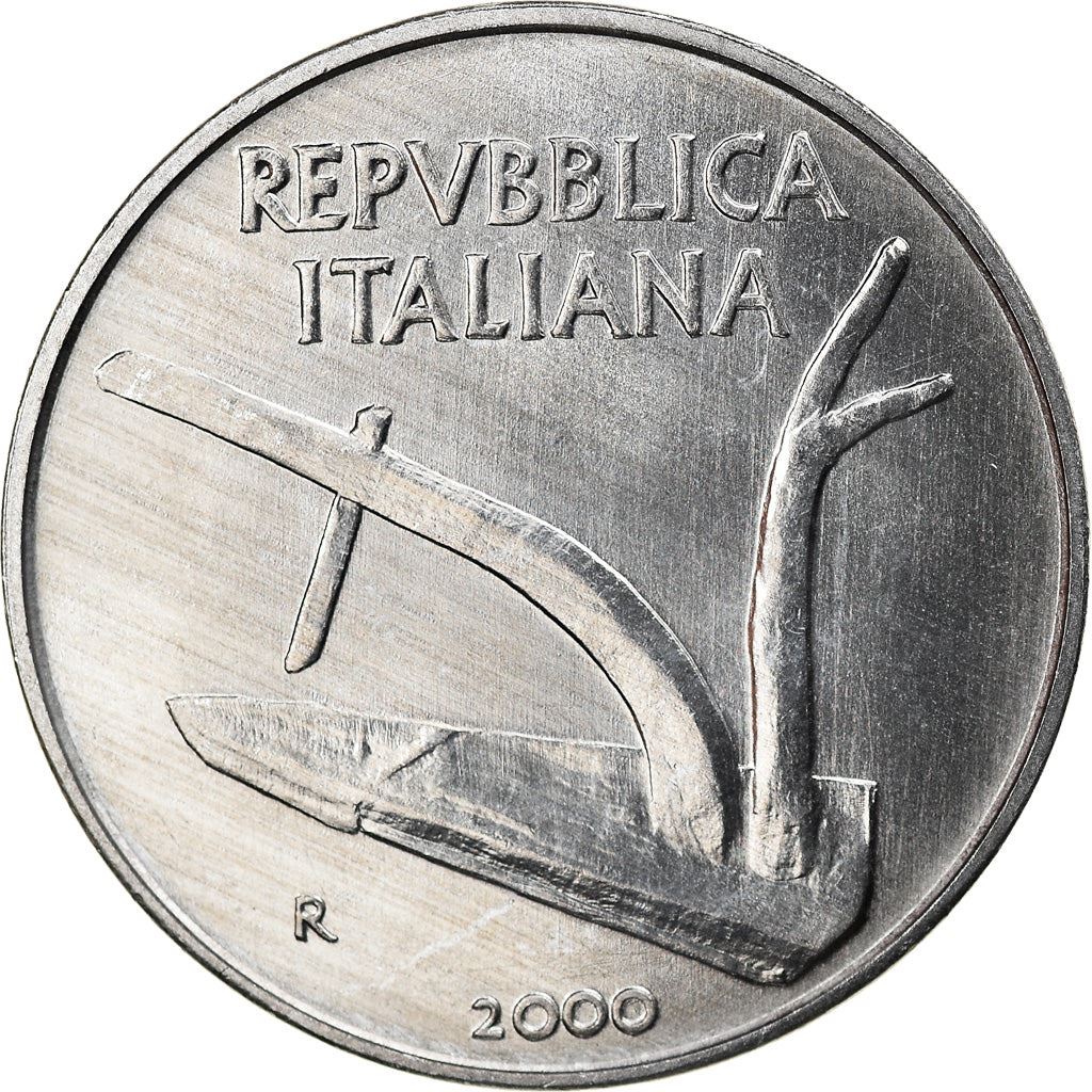 Italy Coin 10 Lire | Plough | Ears of Wheat | KM93 | 1951 - 2001