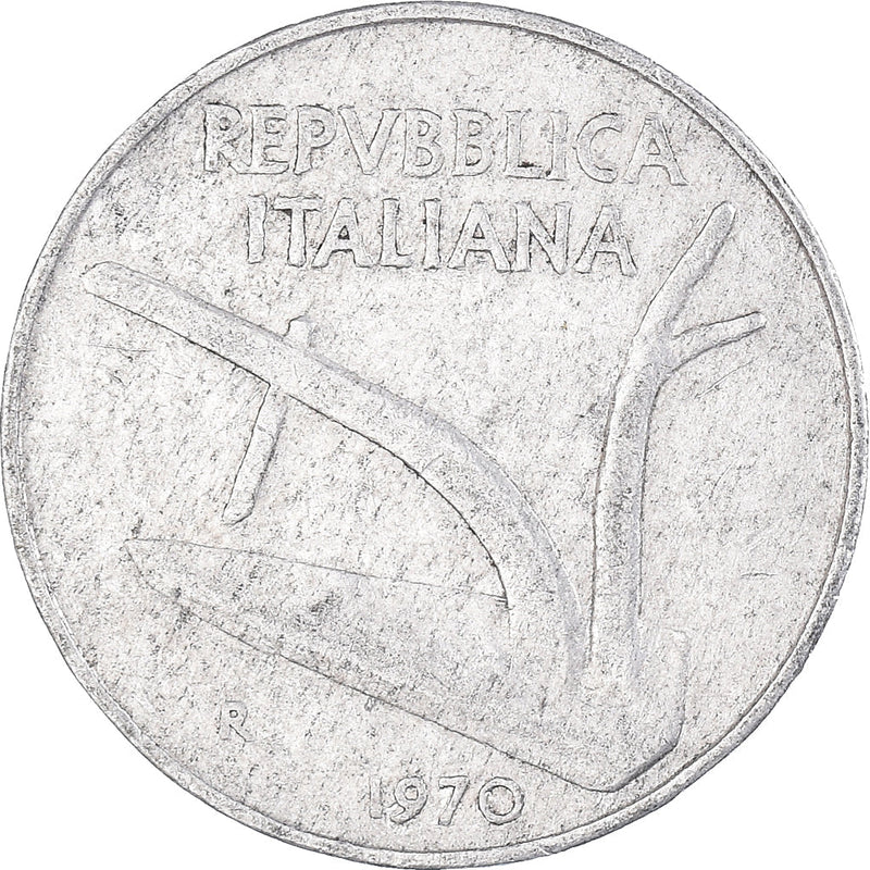 Italy Coin 10 Lire | Plough | Ears of Wheat | KM93 | 1951 - 2001