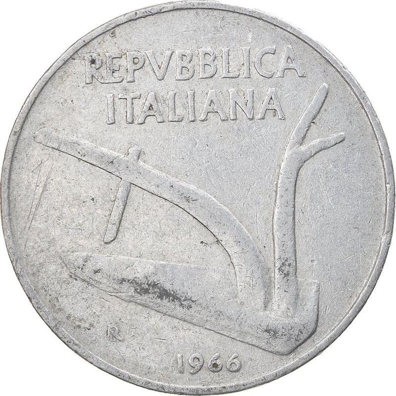 Italy Coin 10 Lire | Plough | Ears of Wheat | KM93 | 1951 - 2001