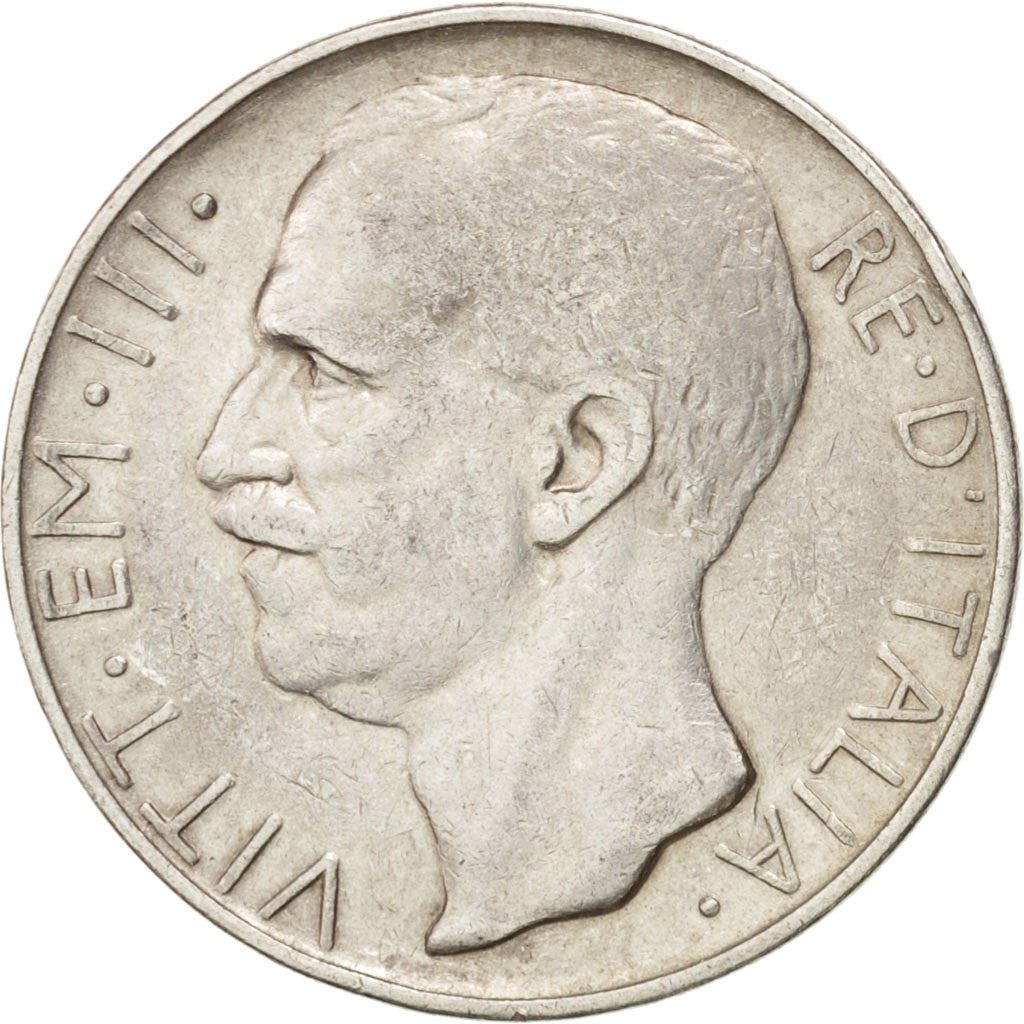 Italy Coin 10 Lire - Vittorio Emanuele III | Statue of Victory | Italia Turrita | KM68 | 1926 - 1934